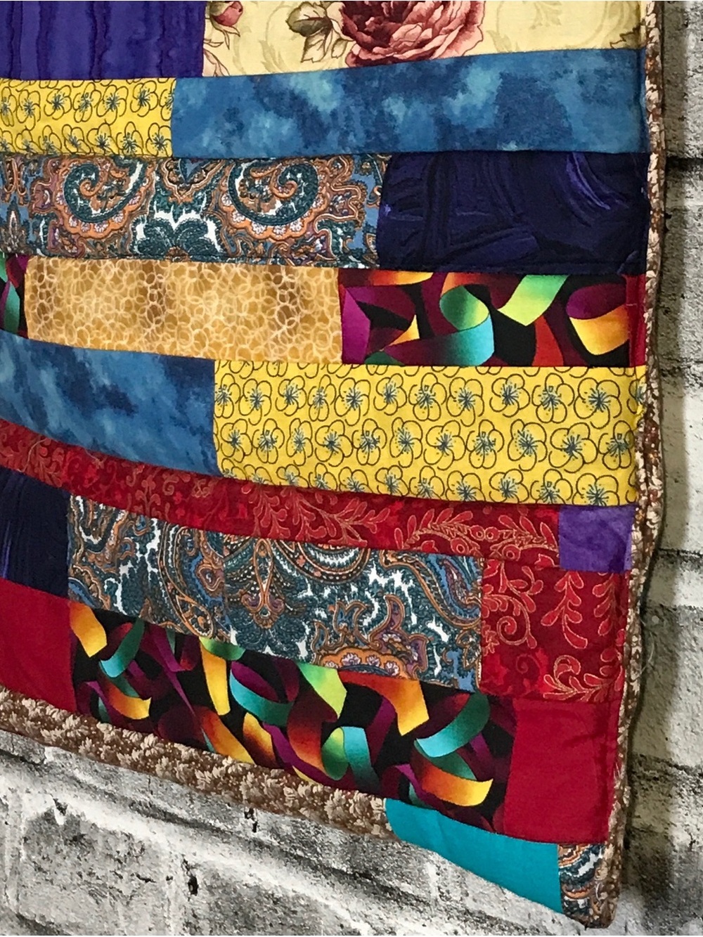 Handmade Multicolor Patchwork Tote Bag - Picture 2 of 6